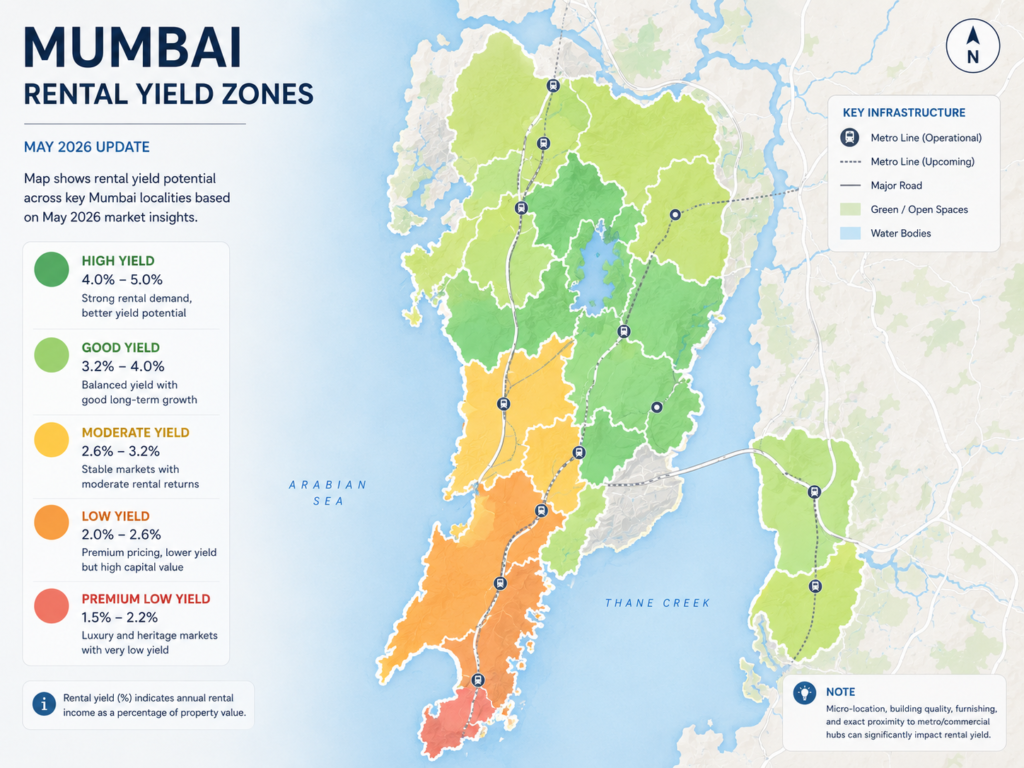 Rental yield map Mumbai 2026 by locality